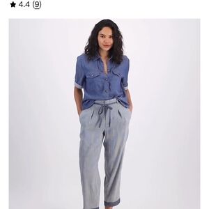 Tommy Hilfiger Blue and Gray Cropped Pants